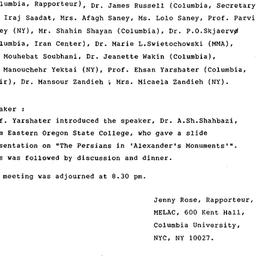Minutes, 1988-11-15. Irania...