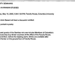 Announcements, 2000-05-16. ...
