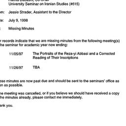 Correspondence, 1998-07-09....