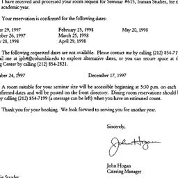 Announcements, 1998-06-12. ...