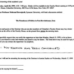 Announcements, 1999-04-28. ...