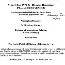 Announcements, 1998-09-30. ...
