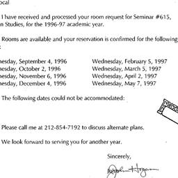 Announcements, 1997-07-10. ...
