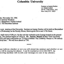 Announcements, 1996-12-04. ...