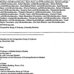 Announcements, 2000-11-29. ...