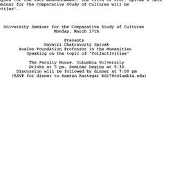 Announcements, 2000-03-27. ...