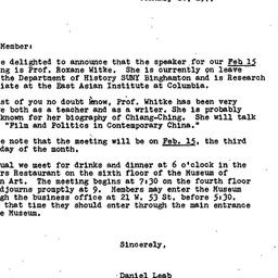 Announcements, 1979-01-20. ...