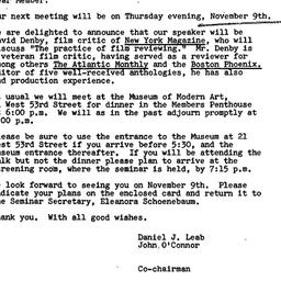 Announcements, 1978-10-19. ...