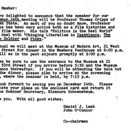 Announcements, 1978-11-08. ...