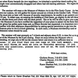 Announcements, 1989-11-01. ...