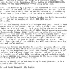 Announcements, 2000-09-15. ...