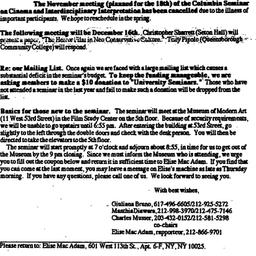 Announcements, 1993-11-07. ...