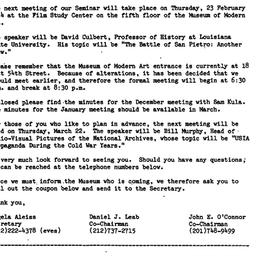 Announcements, 1984-02-03. ...