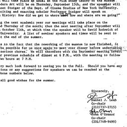 Announcements, 1984-05-13. ...