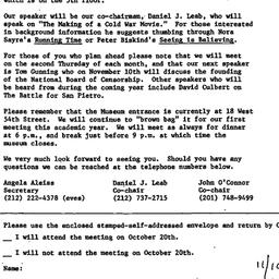 Announcements, 1983-10-01. ...