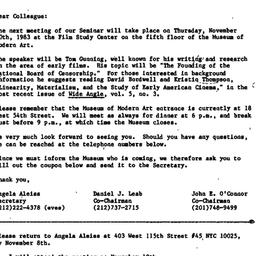 Announcements, 1983-10-25. ...