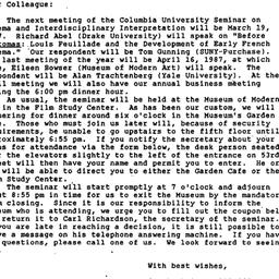 Announcements, 1987-02-27. ...
