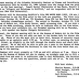 Announcements, 1986-10-01. ...