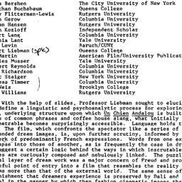 Minutes, 1987-01-29. Cinema...