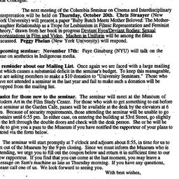 Announcements, 1994-10-07. ...