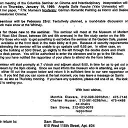 Announcements, 1994-12-17. ...