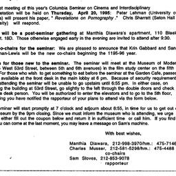 Announcements, 1995-04-03. ...
