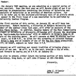 Announcements, 1981-01-22. ...