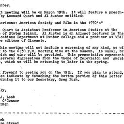 Announcements, 1981-03-02. ...
