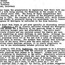 Minutes, 1981-03-19. Cinema...
