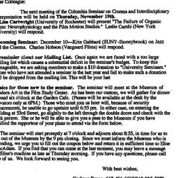 Announcements, 1992-11-01. ...