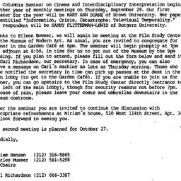 Announcements, 1988-09-05. ...