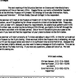 Announcements, 1989-02-10. ...