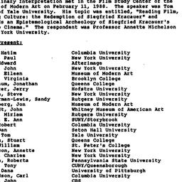 Minutes, 1988-02-11. Cinema...