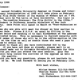 Announcements, 1988-02-01. ...
