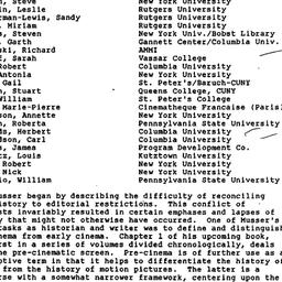 Minutes, 1987-10-22. Cinema...