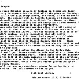 Announcements, 1988-01-11. ...