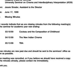Correspondence, 1999-06-17....