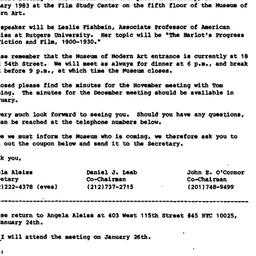 Announcements, 1982-12-28. ...