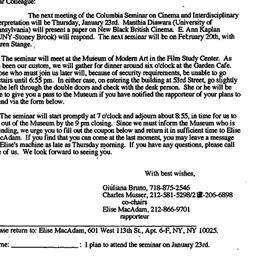 Announcements, 1991-11-26. ...
