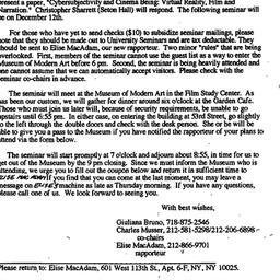 Announcements, 1991-11-02. ...