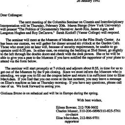 Announcements, 1992-01-26. ...