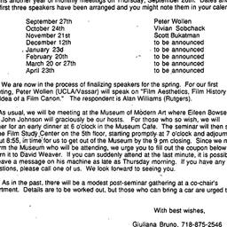 Announcements, 1991-09-05. ...