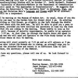 Announcements, 1985-10-04. ...