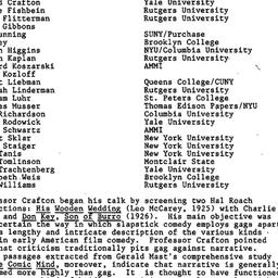 Minutes, 1985-11-14. Cinema...