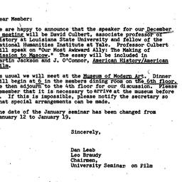 Announcements, 1977-11-22. ...