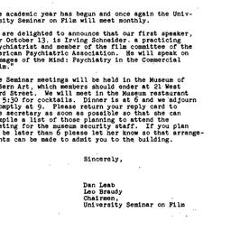 Announcements, 1977-09-27. ...