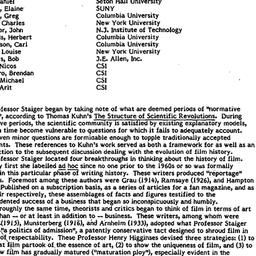 Minutes, 1984-09-13. Cinema...