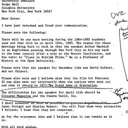 Correspondence, 1985-04-13....