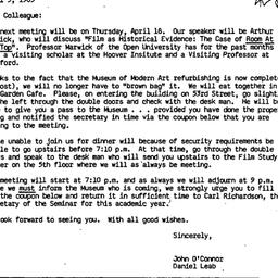 Announcements, 1985-04-03. ...