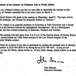 Announcements, 1994-03-15. ...